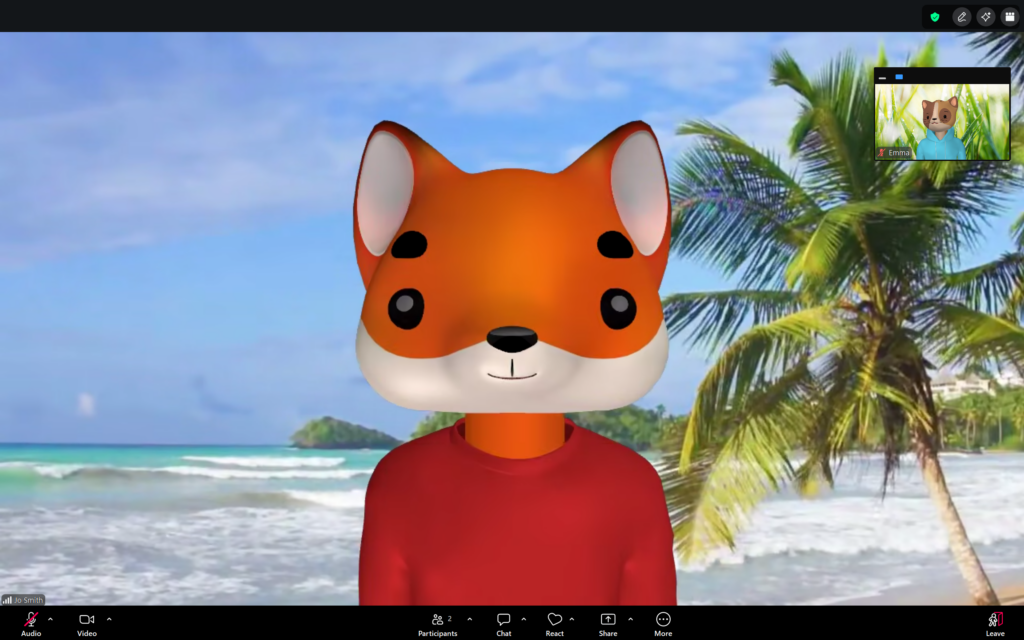 A screenshot of a Zoom meeting in fullscreen mode. 