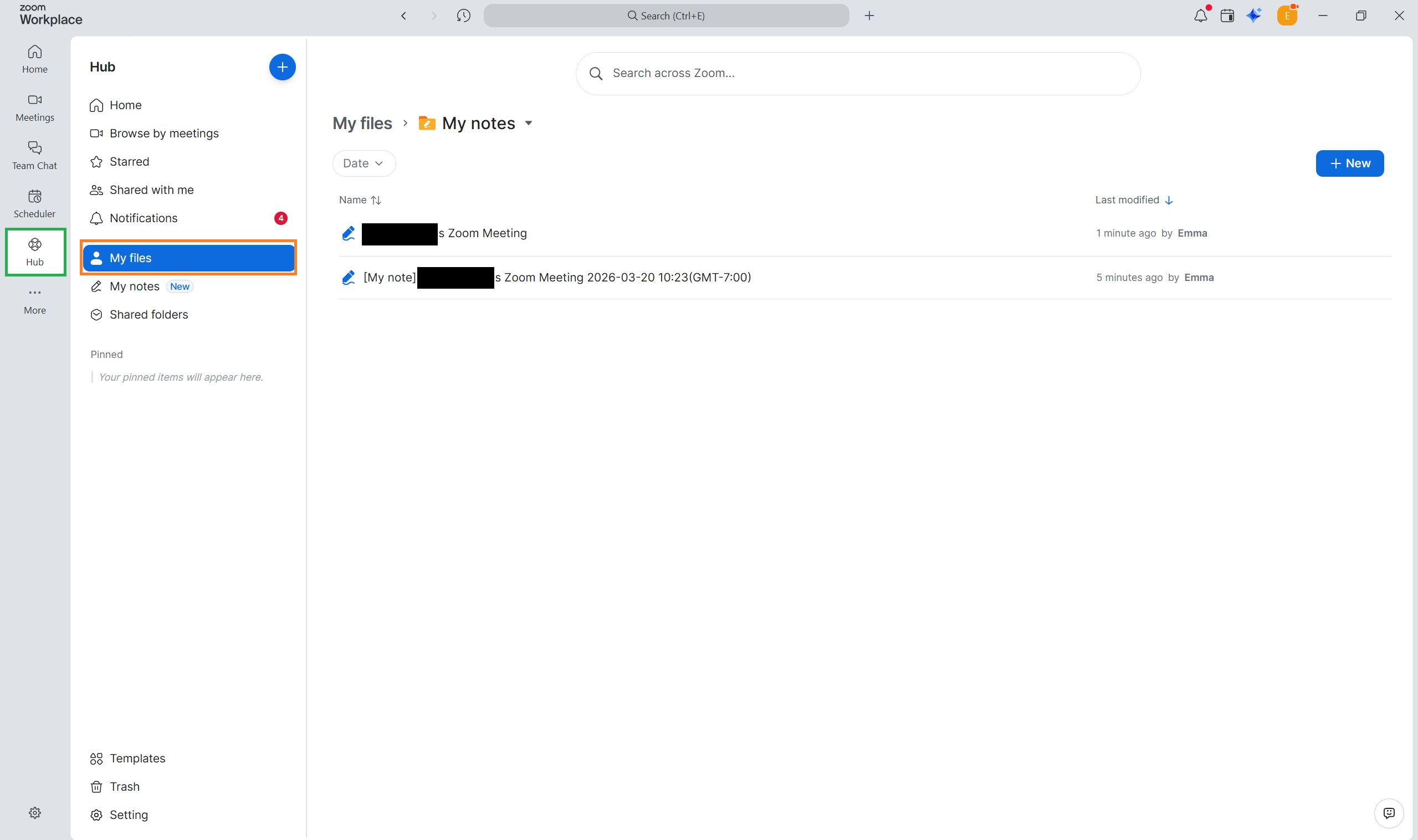 A screenshot of the Zoom desktop app. 