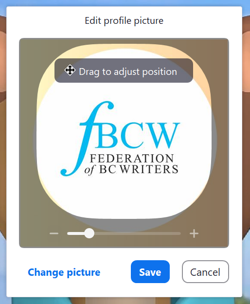 A screenshot of Zoom's Edit profile picture tool. 