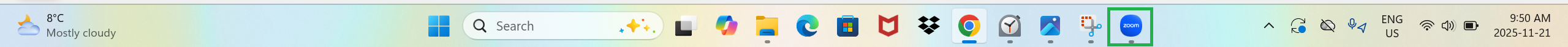 A screenshot of a Windows toolbar. 